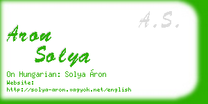 aron solya business card