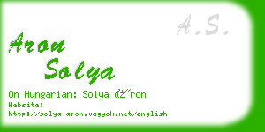 aron solya business card